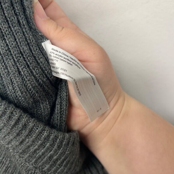 Eloquii Gray Ribbed Knit Wide-Leg Pants With Drawstring Waist 22/24 - Picture 7 of 11